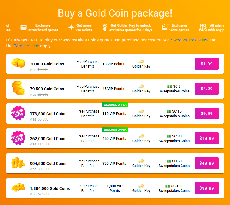 pulsz purchase coins package
